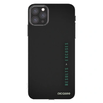 Picasee silikonski prozorni ovitek za Apple iPhone 11 Pro Max - Results x Excuses