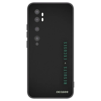 Picasee silikonski črni ovitek za Xiaomi Mi Note 10 (Pro) - Results x Excuses