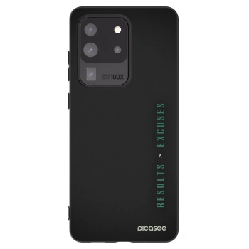 Picasee silikonski črni ovitek za Samsung Galaxy S20 Ultra 5G G988F - Results x Excuses