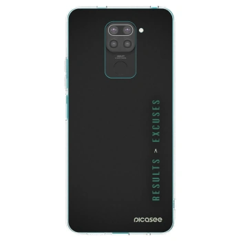 Picasee silikonski črni ovitek za Xiaomi Redmi Note 9 - Results x Excuses