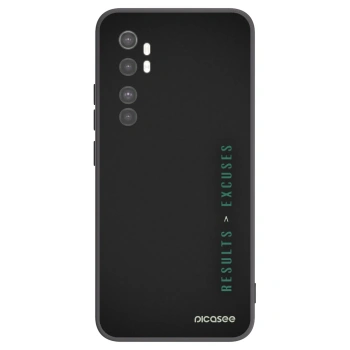 Picasee silikonski črni ovitek za Xiaomi Mi Note 10 Lite - Results x Excuses