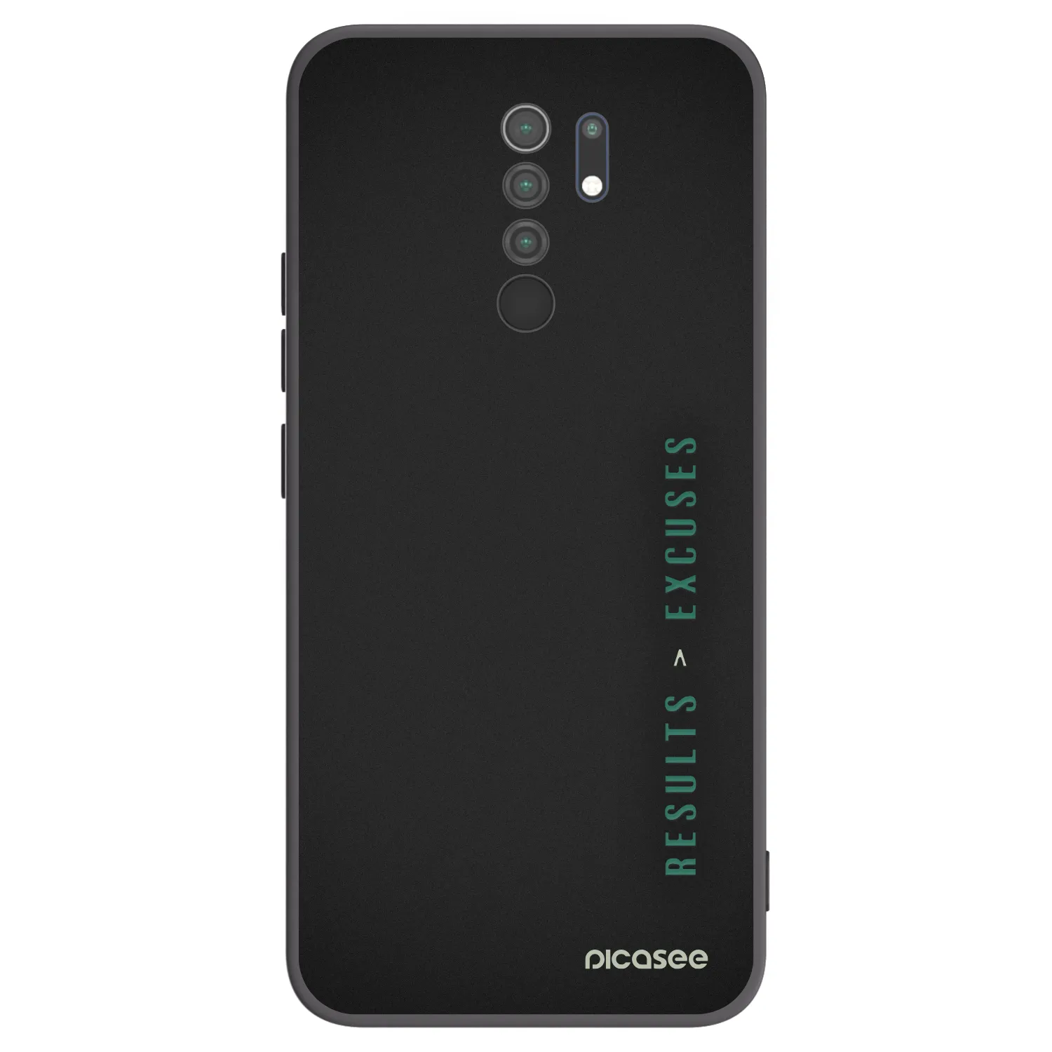 Picasee silikonski črni ovitek za Xiaomi Redmi 9 - Results x Excuses