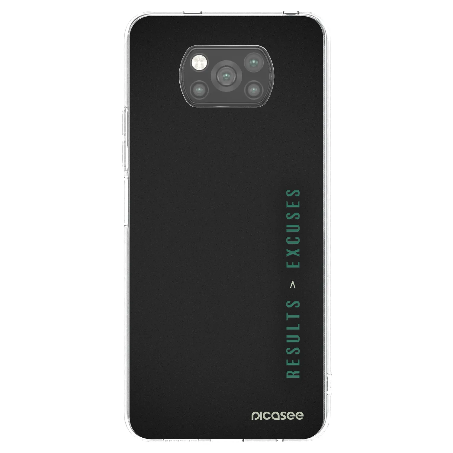 Picasee silikonski črni ovitek za Xiaomi Poco X3 - Results x Excuses