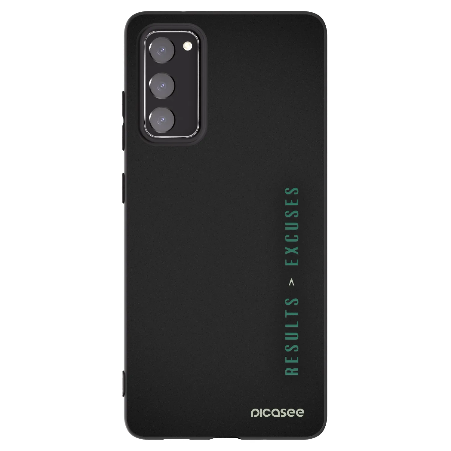 Picasee silikonski črni ovitek za Samsung Galaxy S20 FE - Results x Excuses