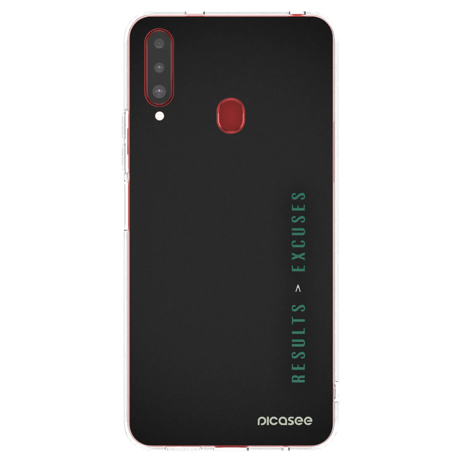 Picasee silikonski prozorni ovitek za Samsung Galaxy A20s - Results x Excuses
