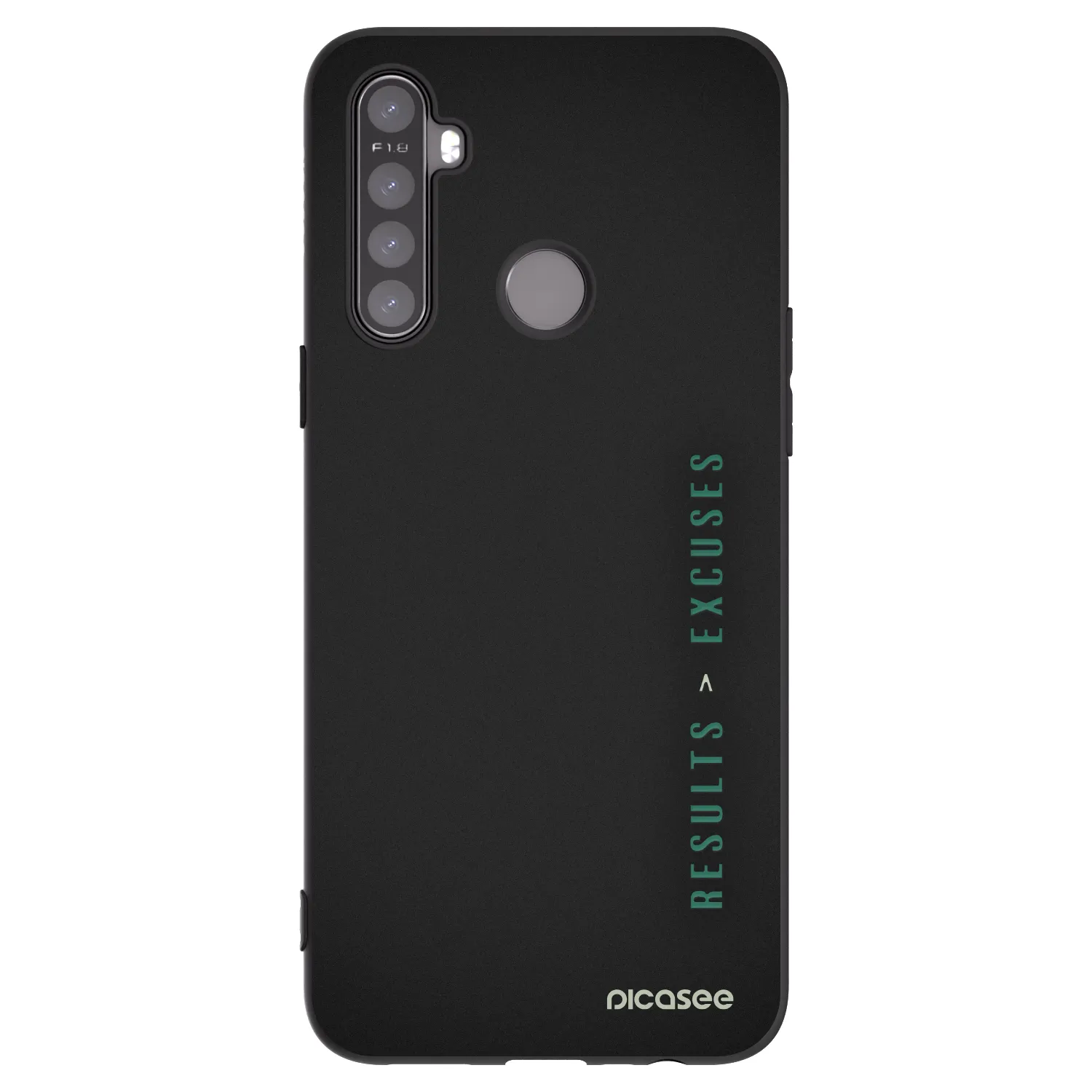 Picasee silikonski črni ovitek za Realme 6i - Results x Excuses