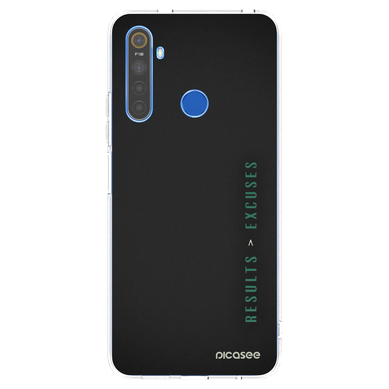 Picasee silikonski prozorni ovitek za Realme 5 - Results x Excuses