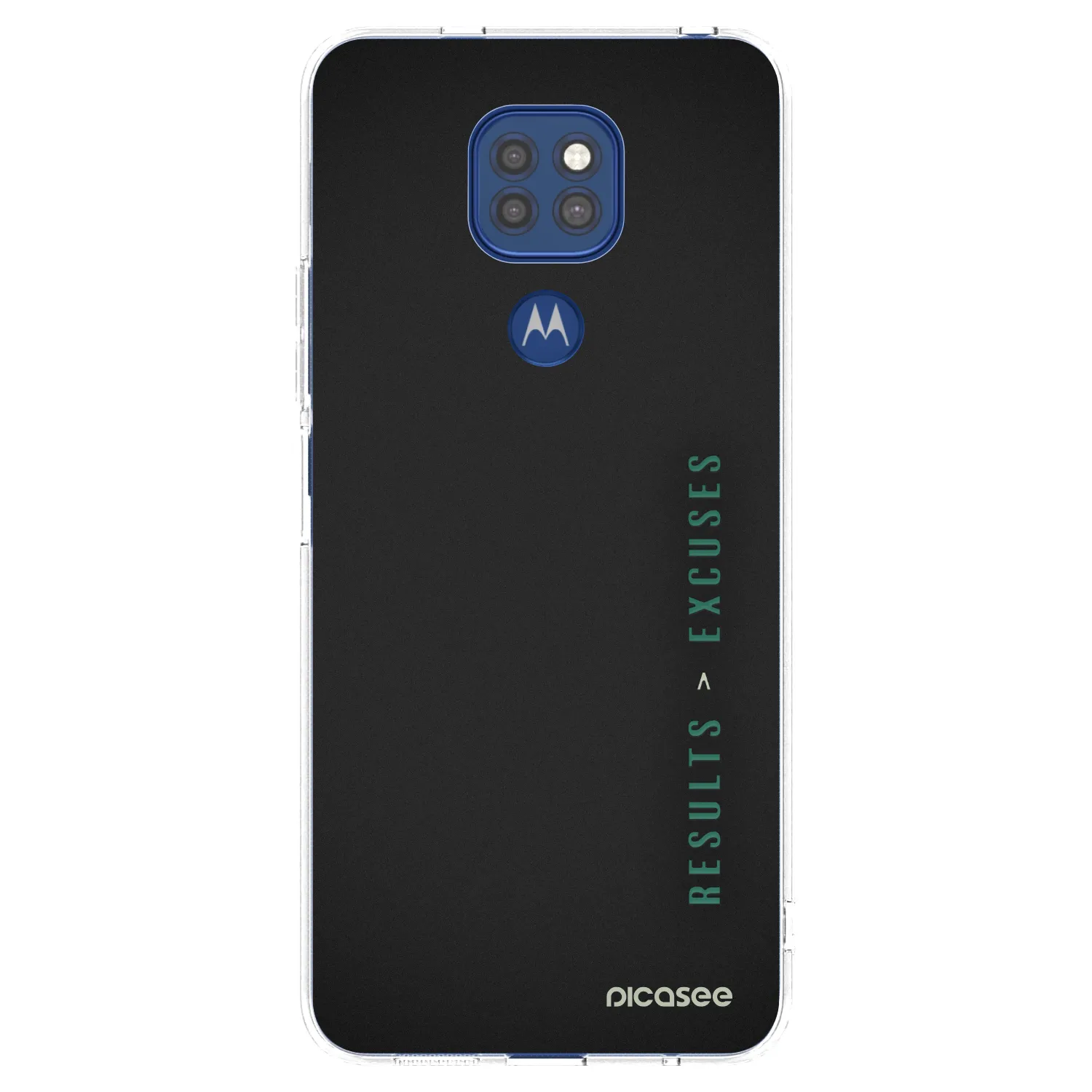 Picasee silikonski prozorni ovitek za Motorola Moto G9 Play - Results x Excuses