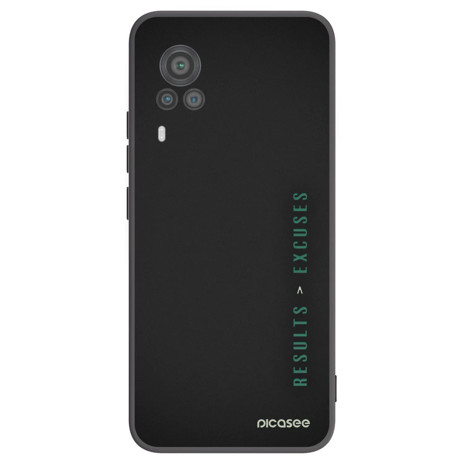 Picasee silikonski črni ovitek za Vivo X60 Pro 5G - Results x Excuses