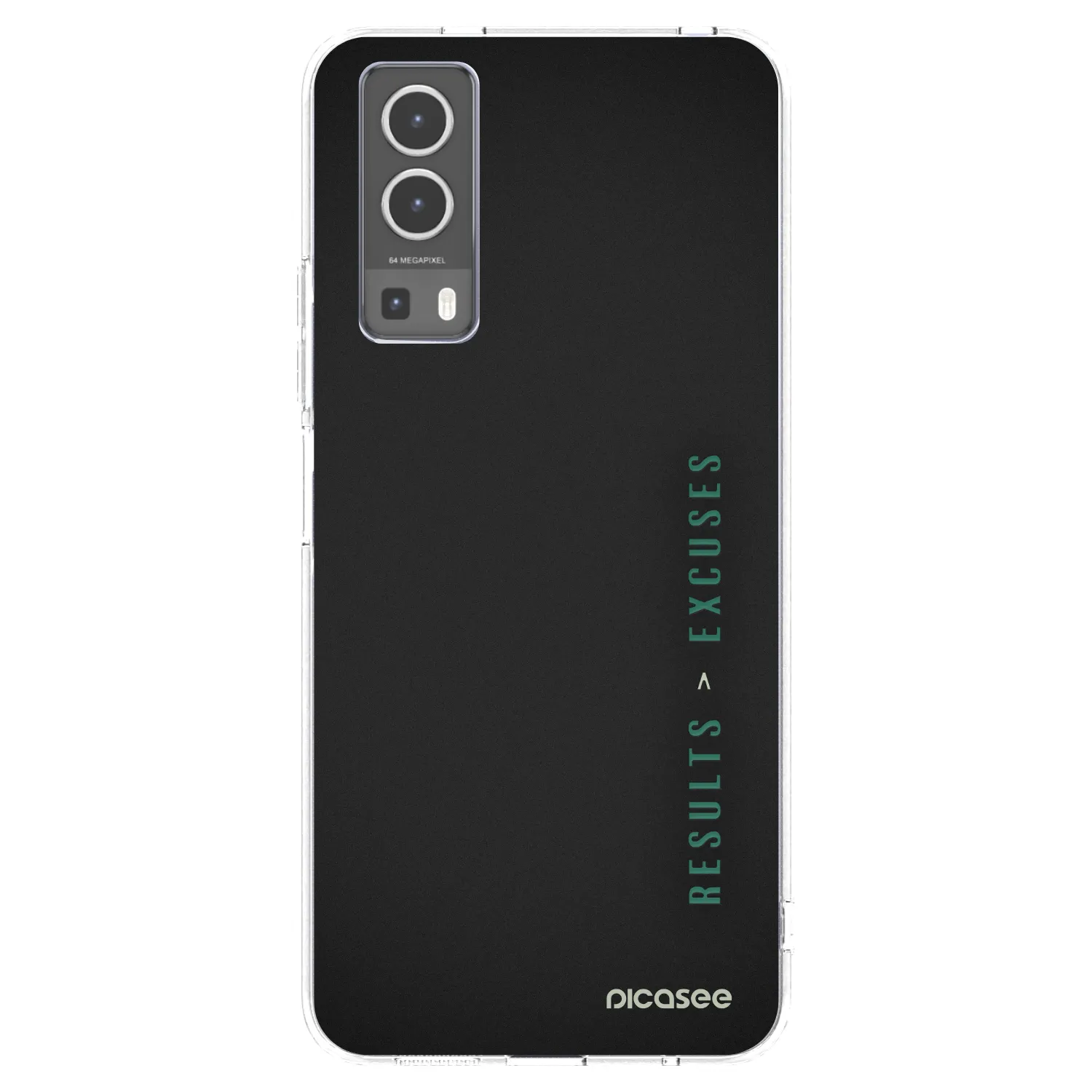 Picasee silikonski prozorni ovitek za Vivo Y72 5G - Results x Excuses