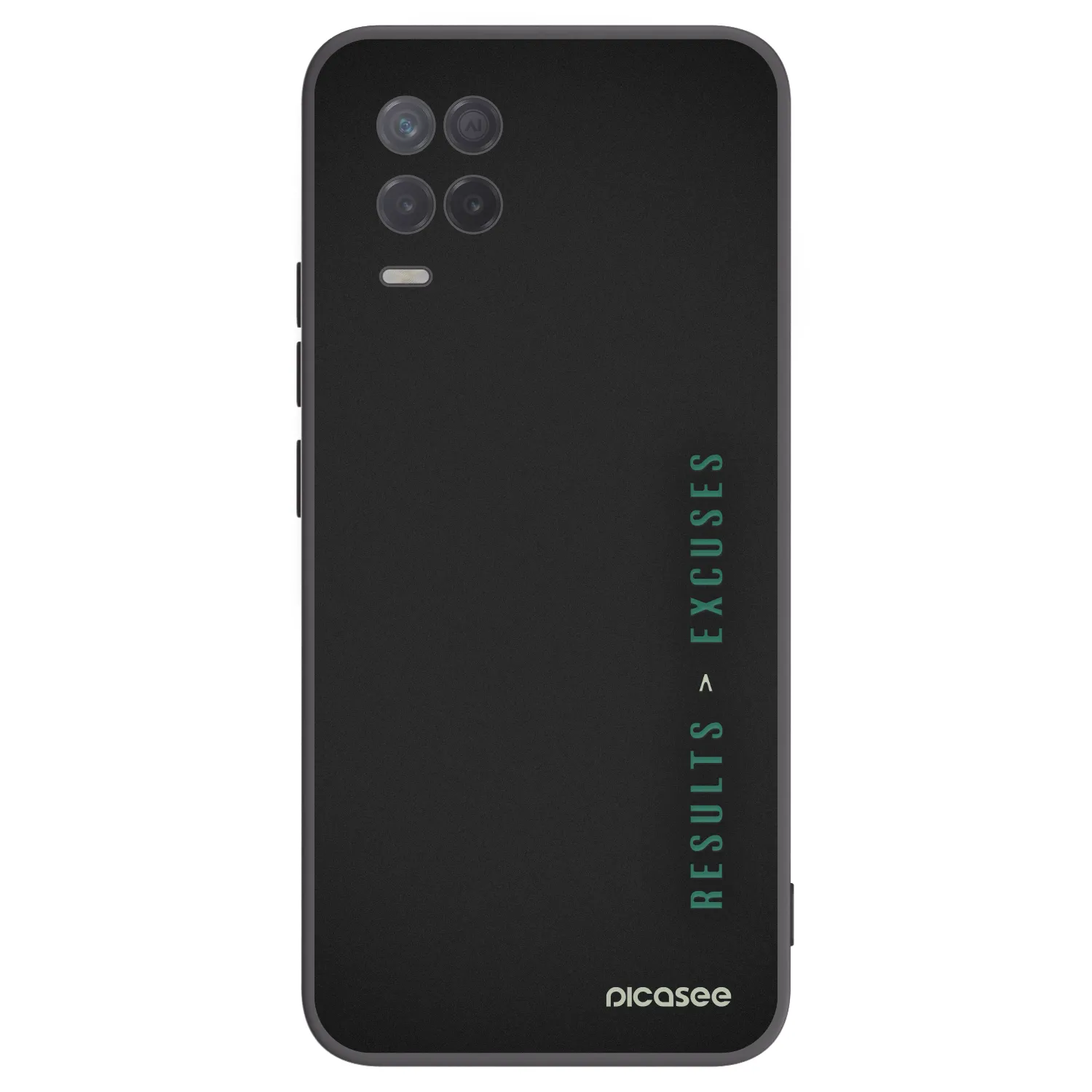 Picasee silikonski črni ovitek za Realme 8 5G - Results x Excuses