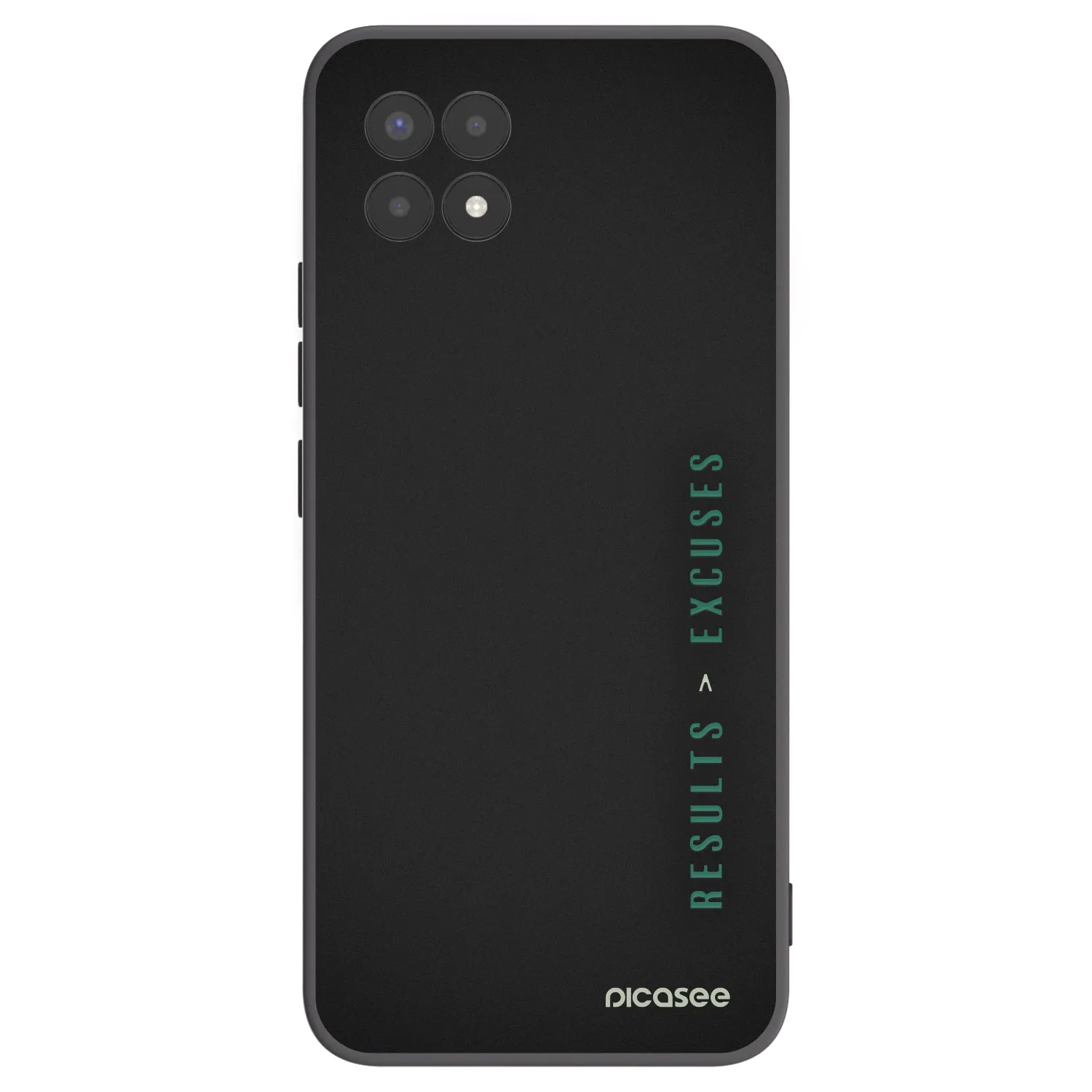 Picasee silikonski črni ovitek za Realme 8i - Results x Excuses