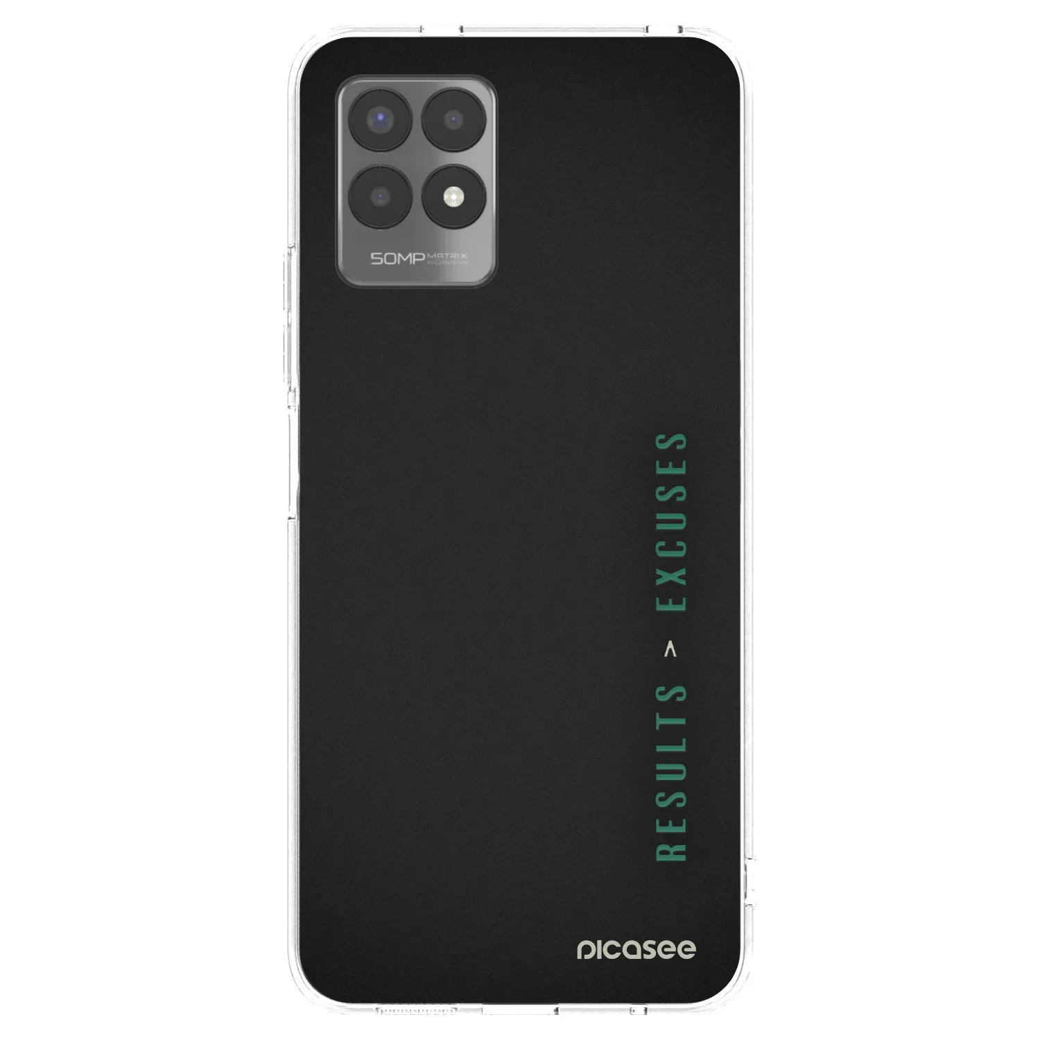 Picasee silikonski prozorni ovitek za Realme 8i - Results x Excuses