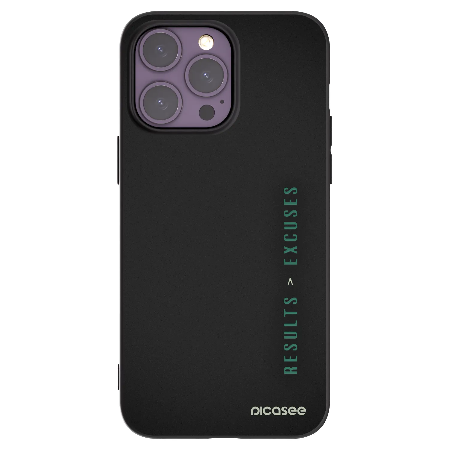 Picasee silikonski črni ovitek za Apple iPhone 14 Pro Max - Results x Excuses