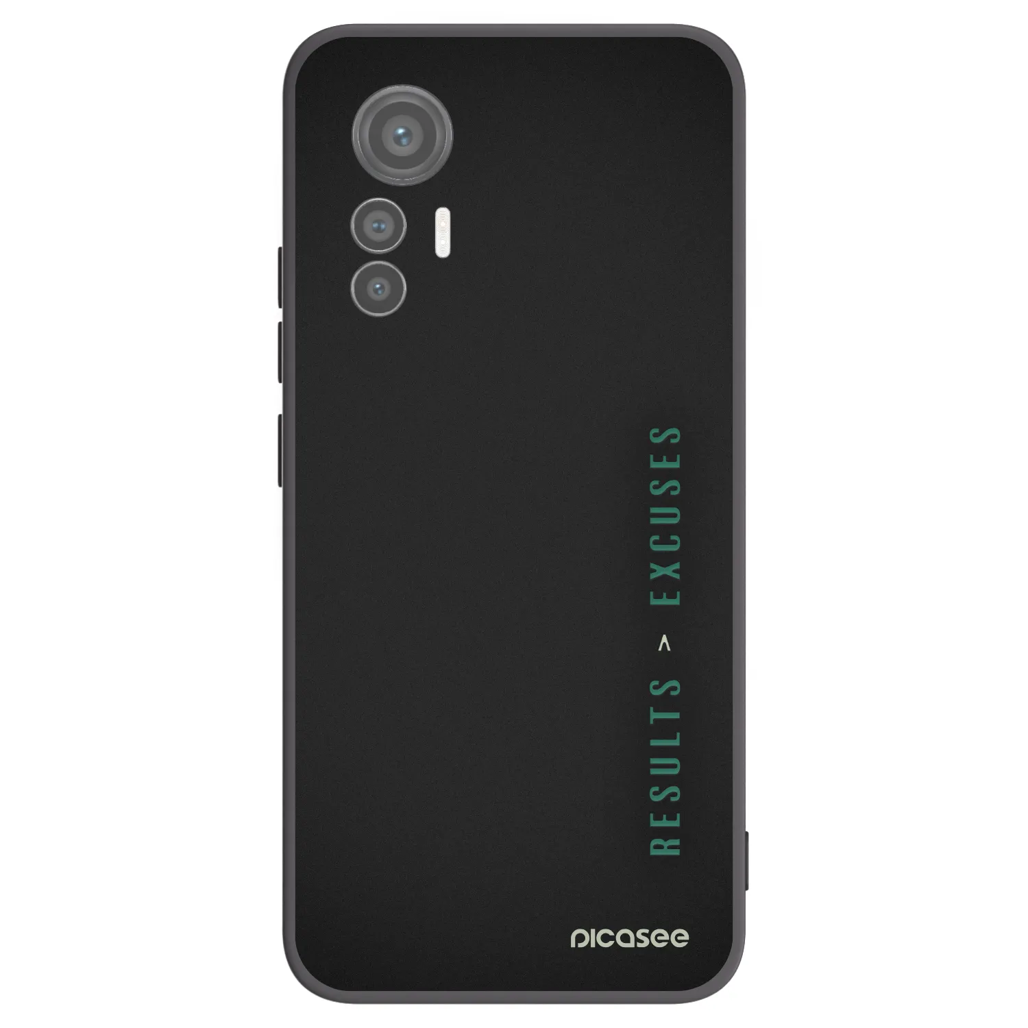 Picasee silikonski črni ovitek za Xiaomi 12 Lite - Results x Excuses