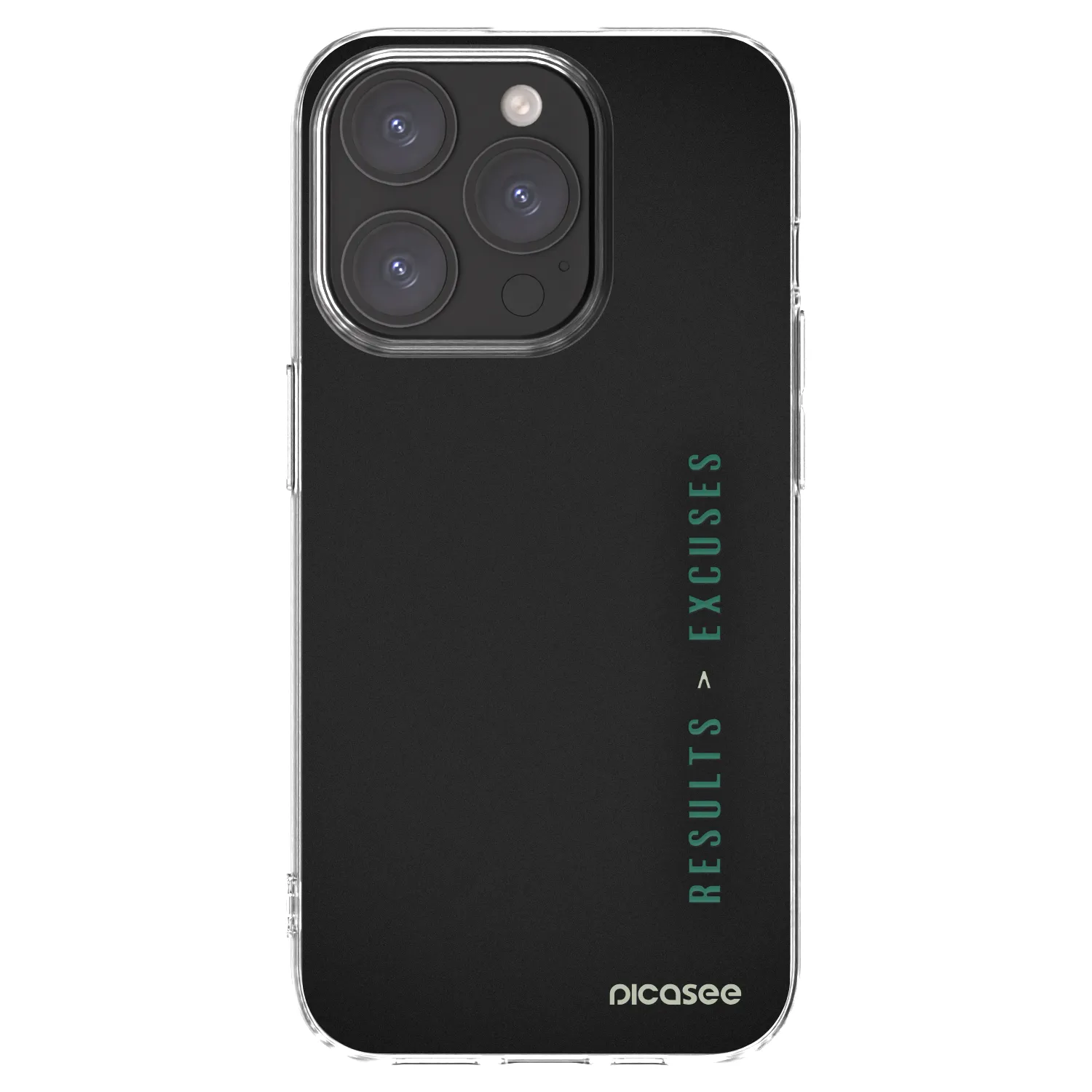 Picasee silikonski prozorni ovitek za Apple iPhone 15 Pro - Results x Excuses