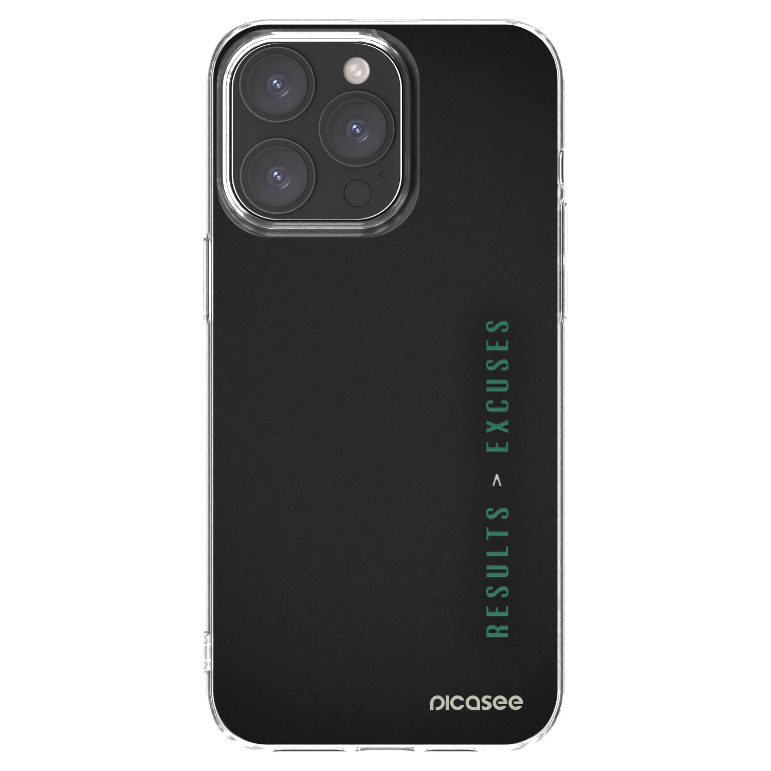 Picasee silikonski prozorni ovitek za Apple iPhone 15 Pro Max - Results x Excuses