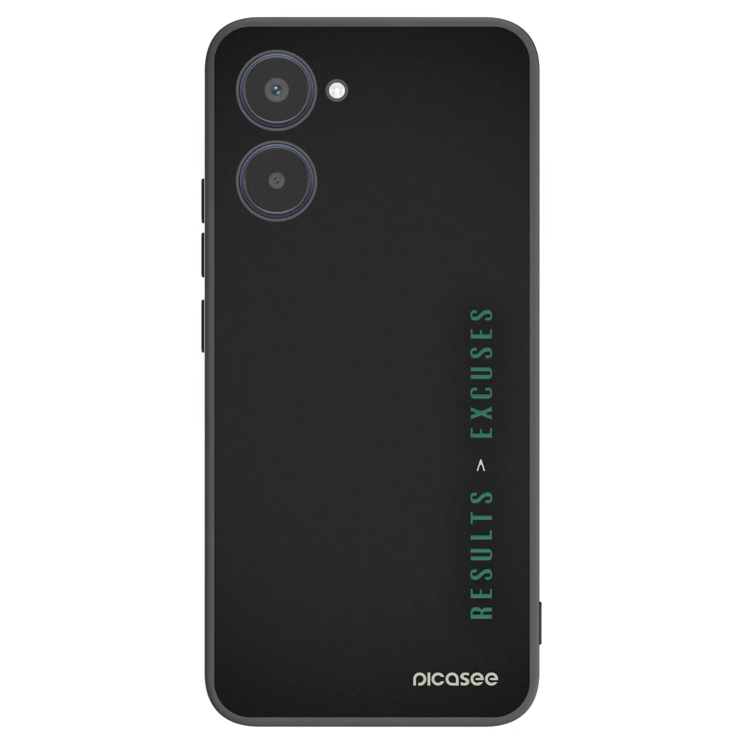 Picasee silikonski črni ovitek za Realme 10 4G - Results x Excuses