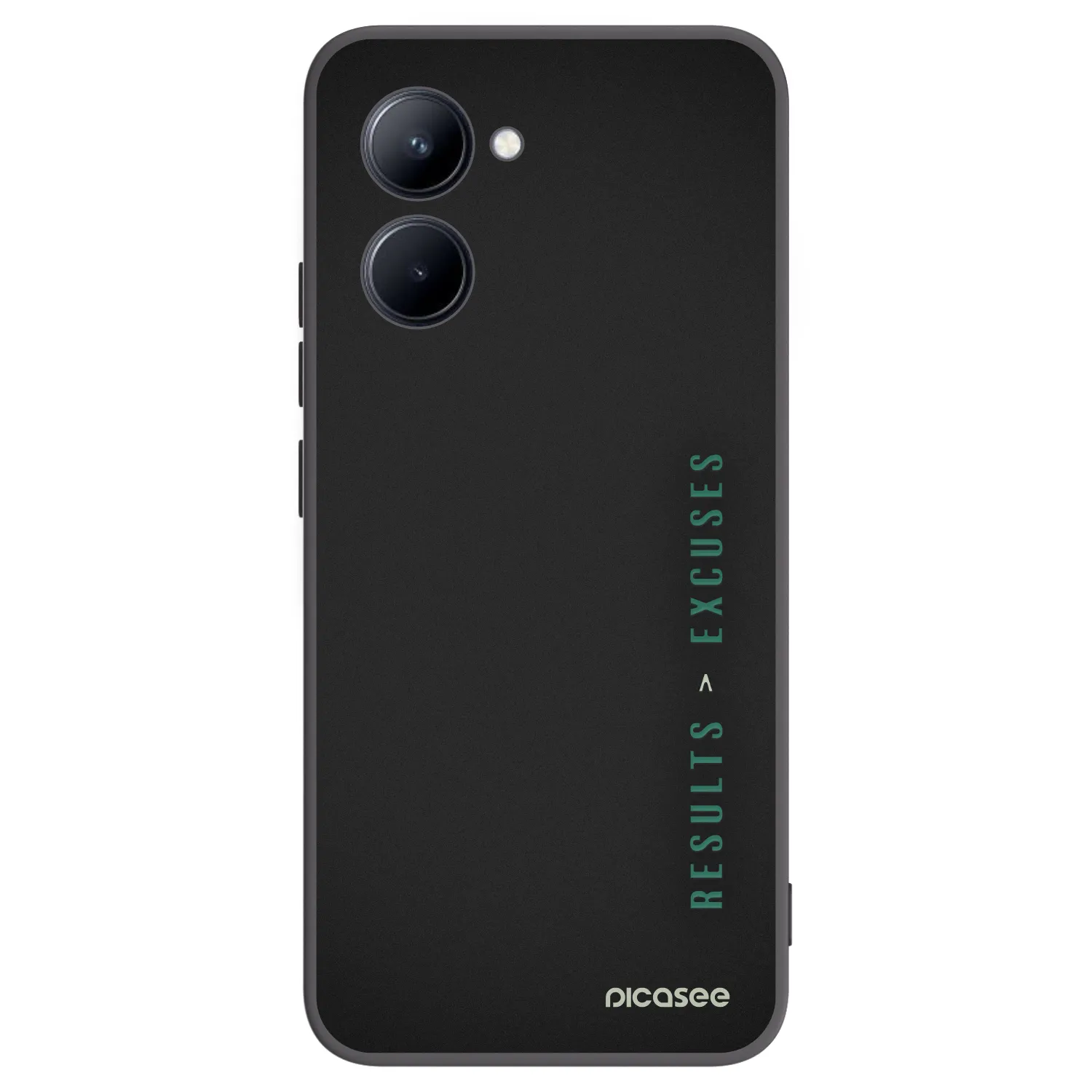Picasee silikonski črni ovitek za Realme C33 (2023) - Results x Excuses