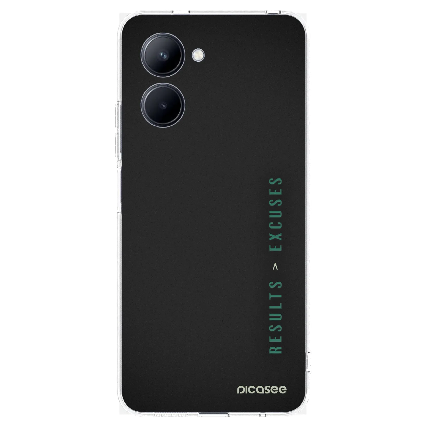Picasee silikonski prozorni ovitek za Realme C33 (2023) - Results x Excuses