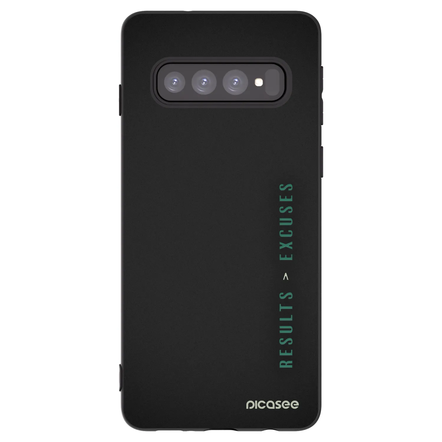Picasee silikonski črni ovitek za Samsung Galaxy S10 G973 - Results x Excuses
