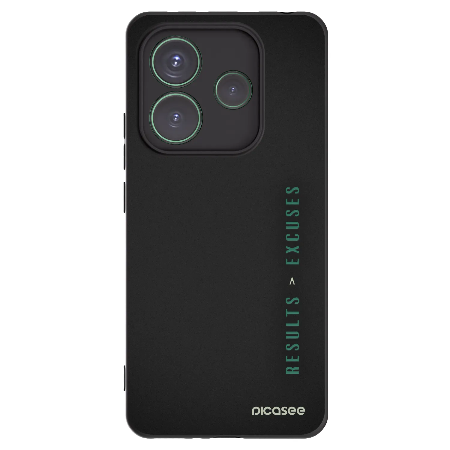 Picasee silikonski črni ovitek za Xiaomi Redmi Note 14 5G - Results x Excuses