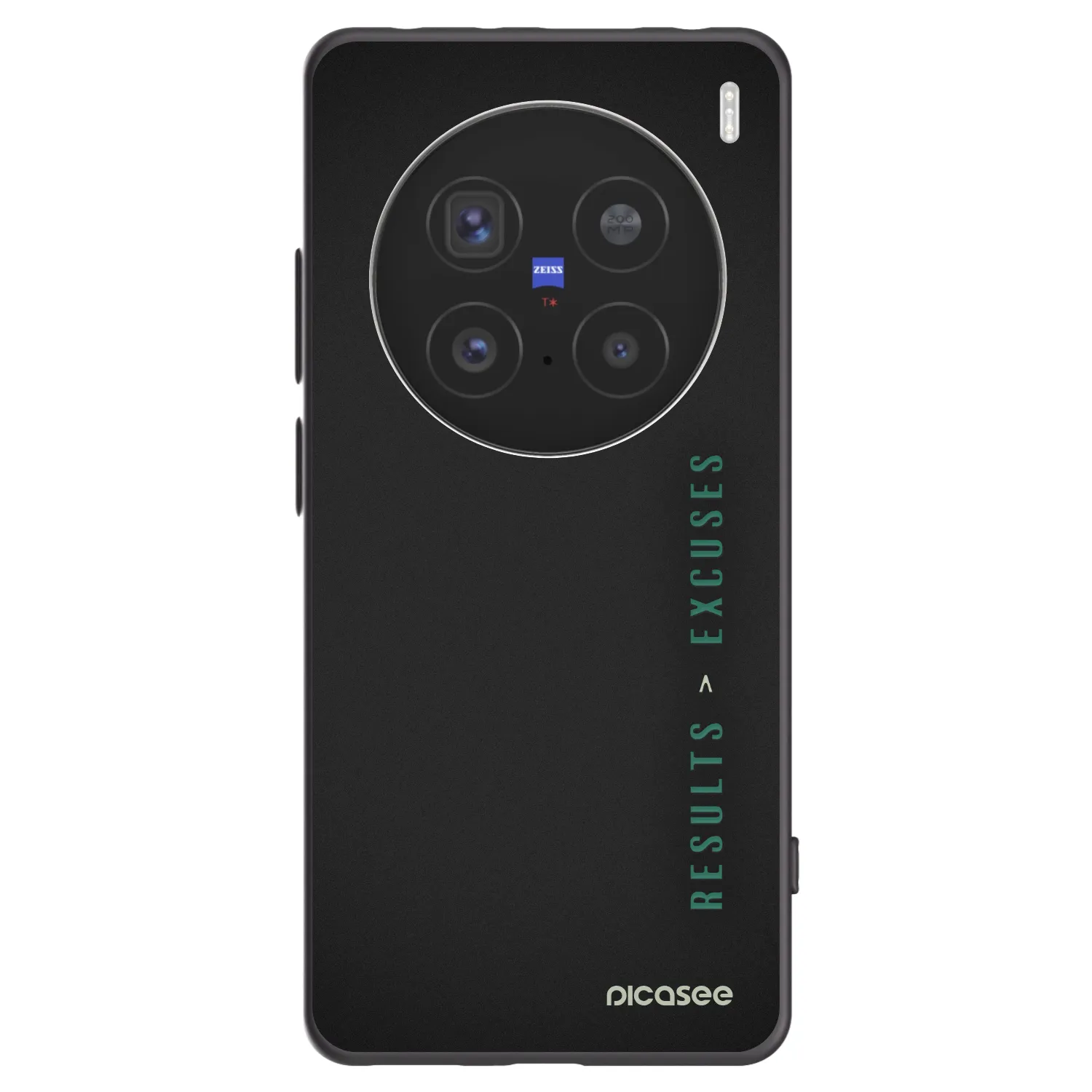 Picasee silikonski črni ovitek za Vivo X200 Pro - Results x Excuses