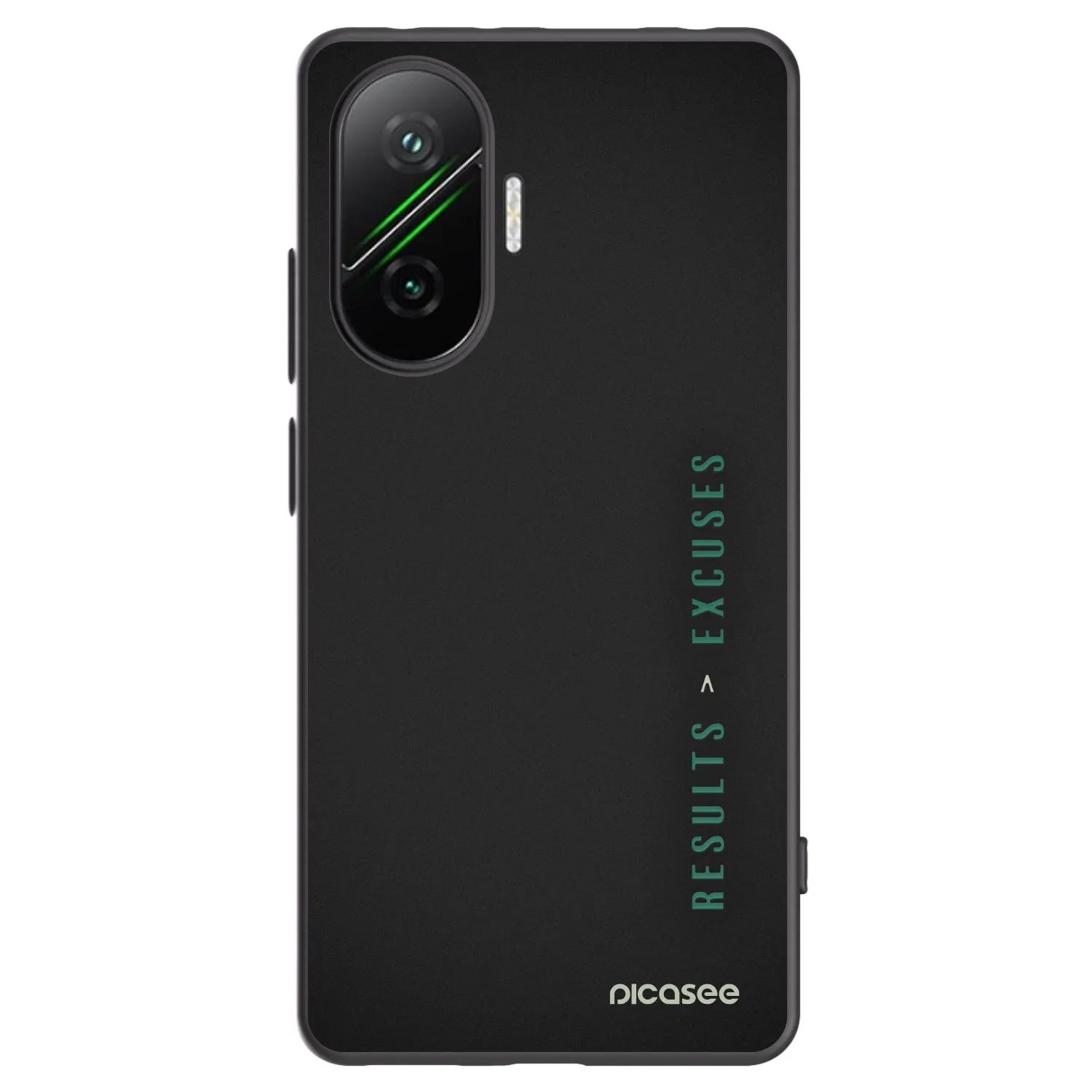 Picasee silikonski črni ovitek za Xiaomi Poco F7 Pro 5G - Results x Excuses