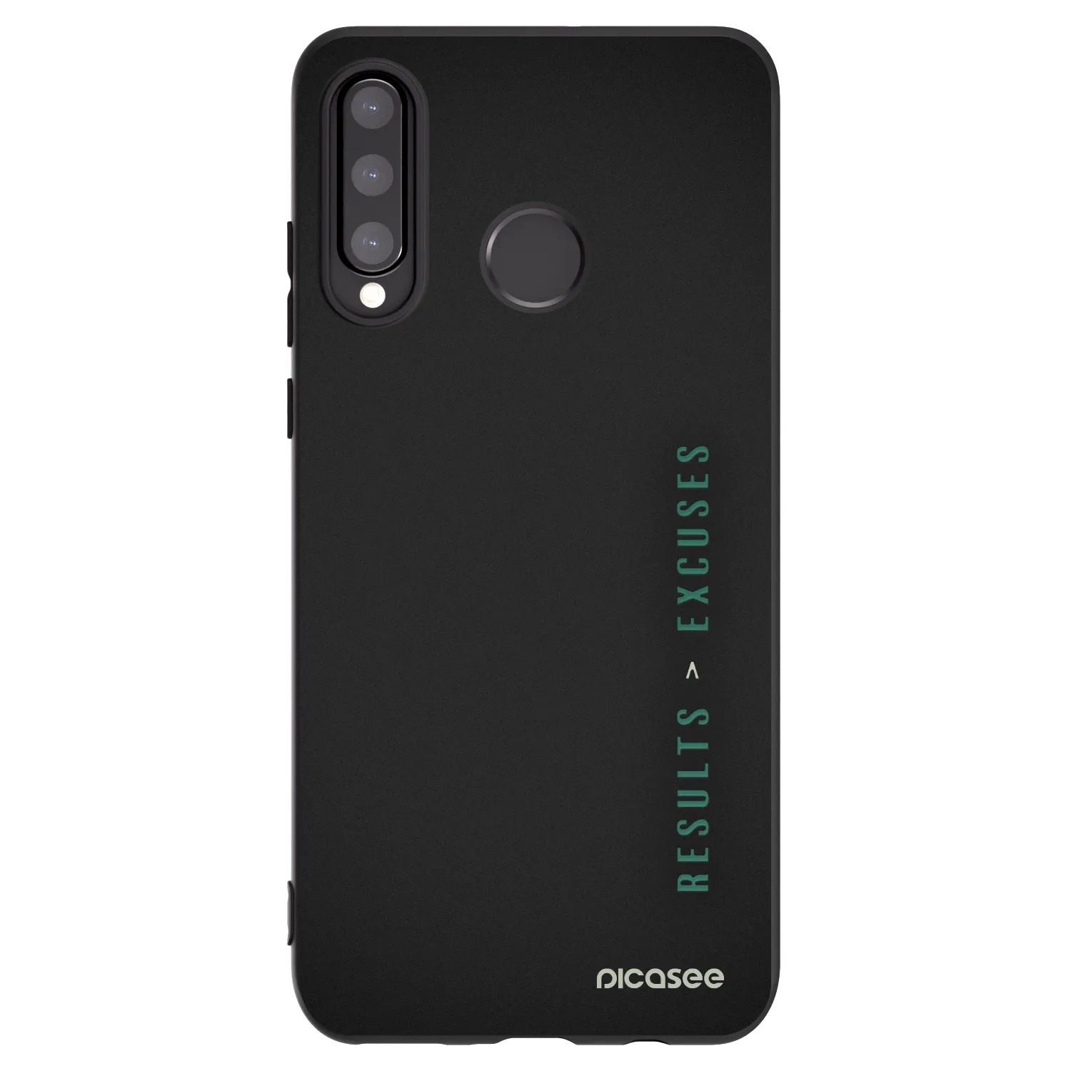 Picasee silikonski črni ovitek za Huawei P30 Lite - Results x Excuses