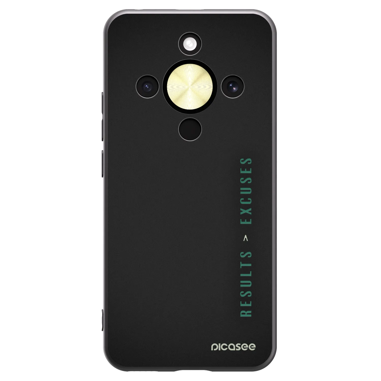 Picasee silikonski črni ovitek za Honor Magic8 Lite 5G - Results x Excuses