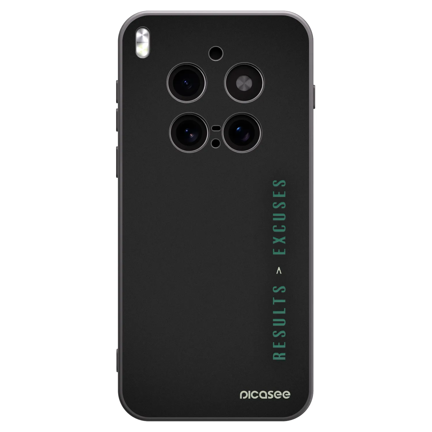 Picasee silikonski črni ovitek za Vivo X300 Pro - Results x Excuses