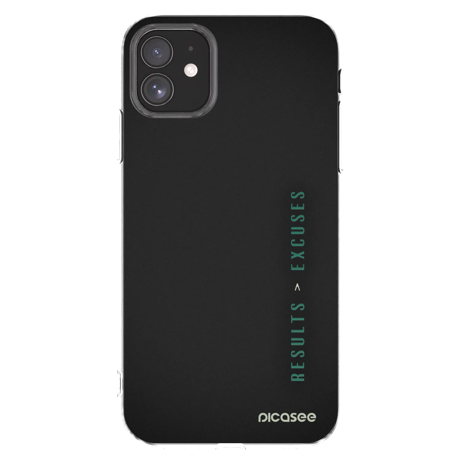 Picasee silikonski prozorni ovitek za Apple iPhone 11 - Results x Excuses