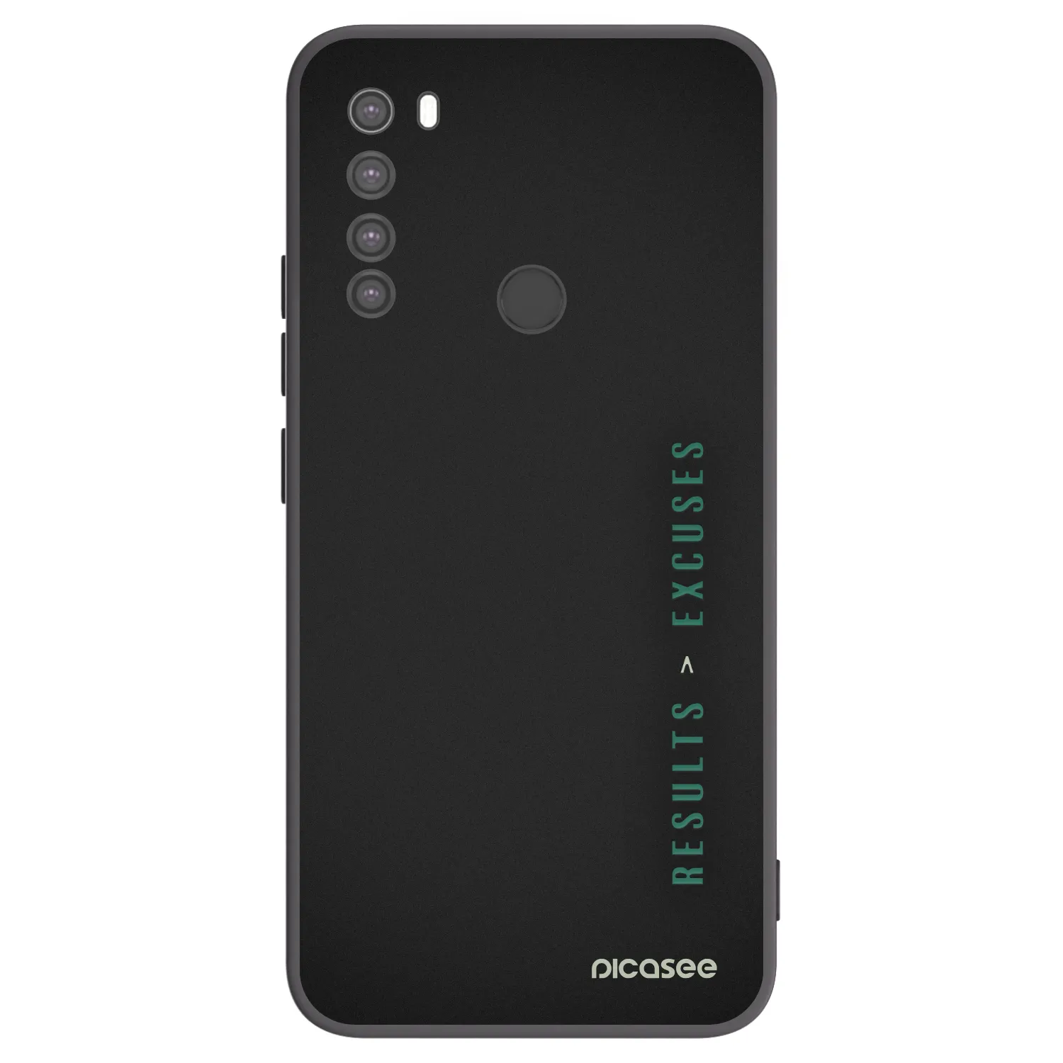 Picasee silikonski črni ovitek za Xiaomi Redmi Note 8 - Results x Excuses