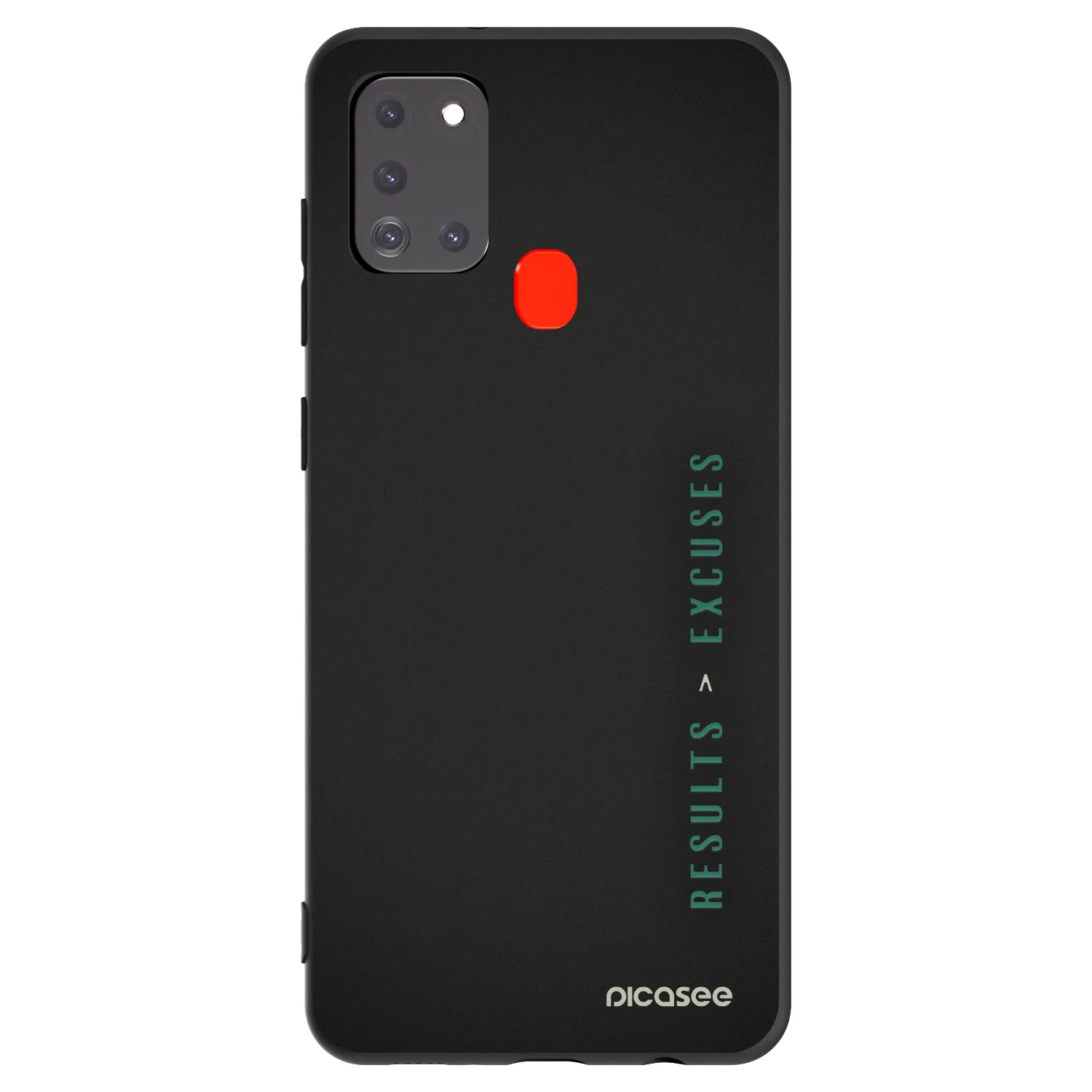 Picasee silikonski črni ovitek za Samsung Galaxy A21s - Results x Excuses