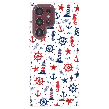 Picasee silikonski prozorni ovitek za Samsung Galaxy S22 Ultra 5G - Sailor Vibes