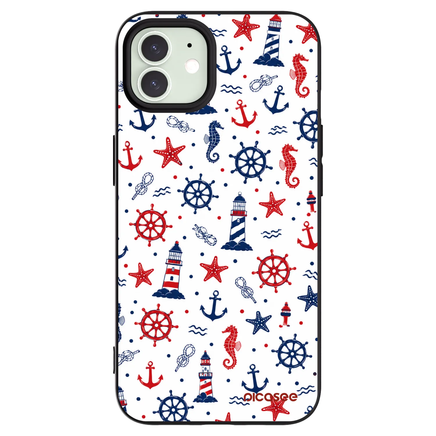 Picasee silikonski črni ovitek za Apple iPhone 12 - Sailor Vibes