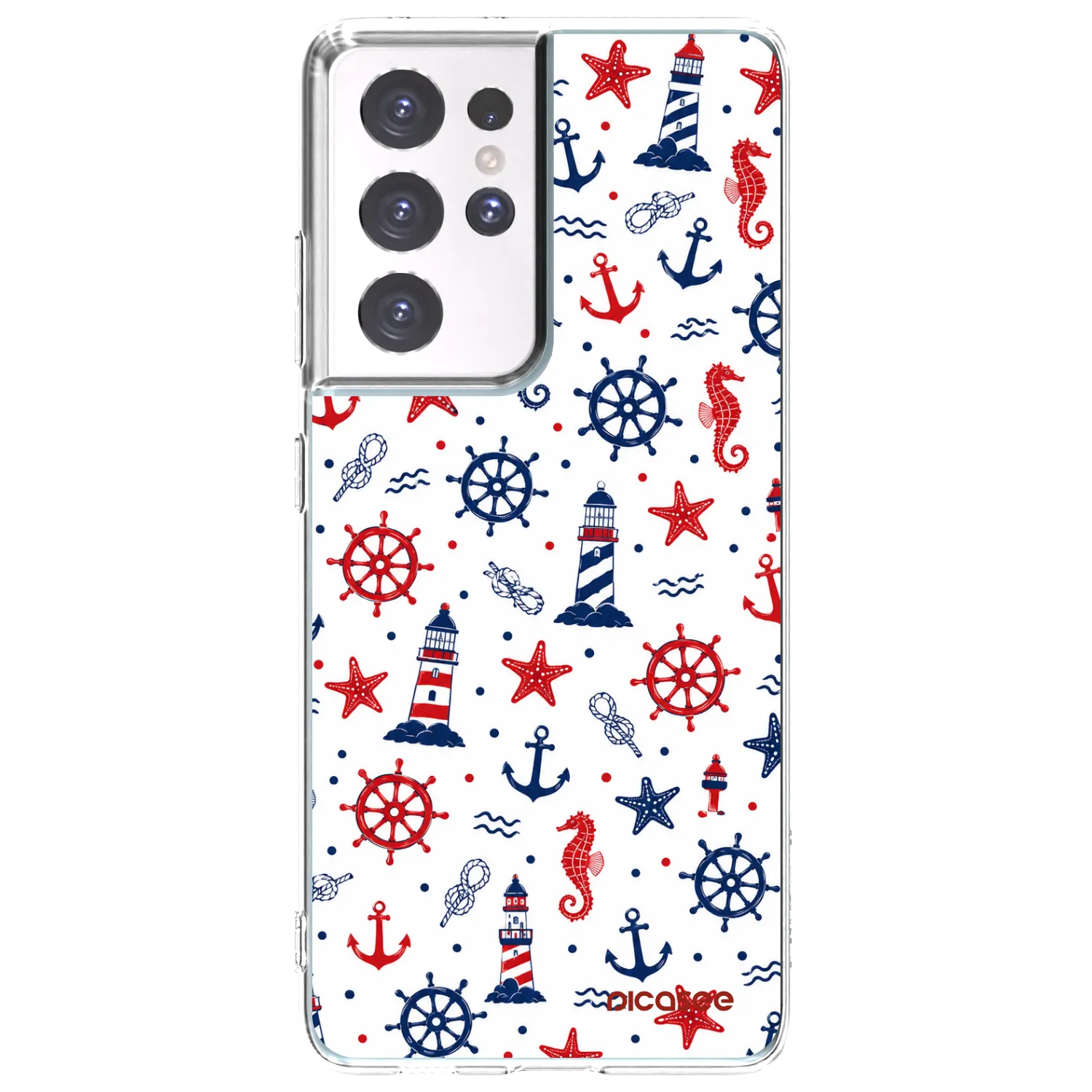 Picasee silikonski prozorni ovitek za Samsung Galaxy S21 Ultra 5G G998B - Sailor Vibes