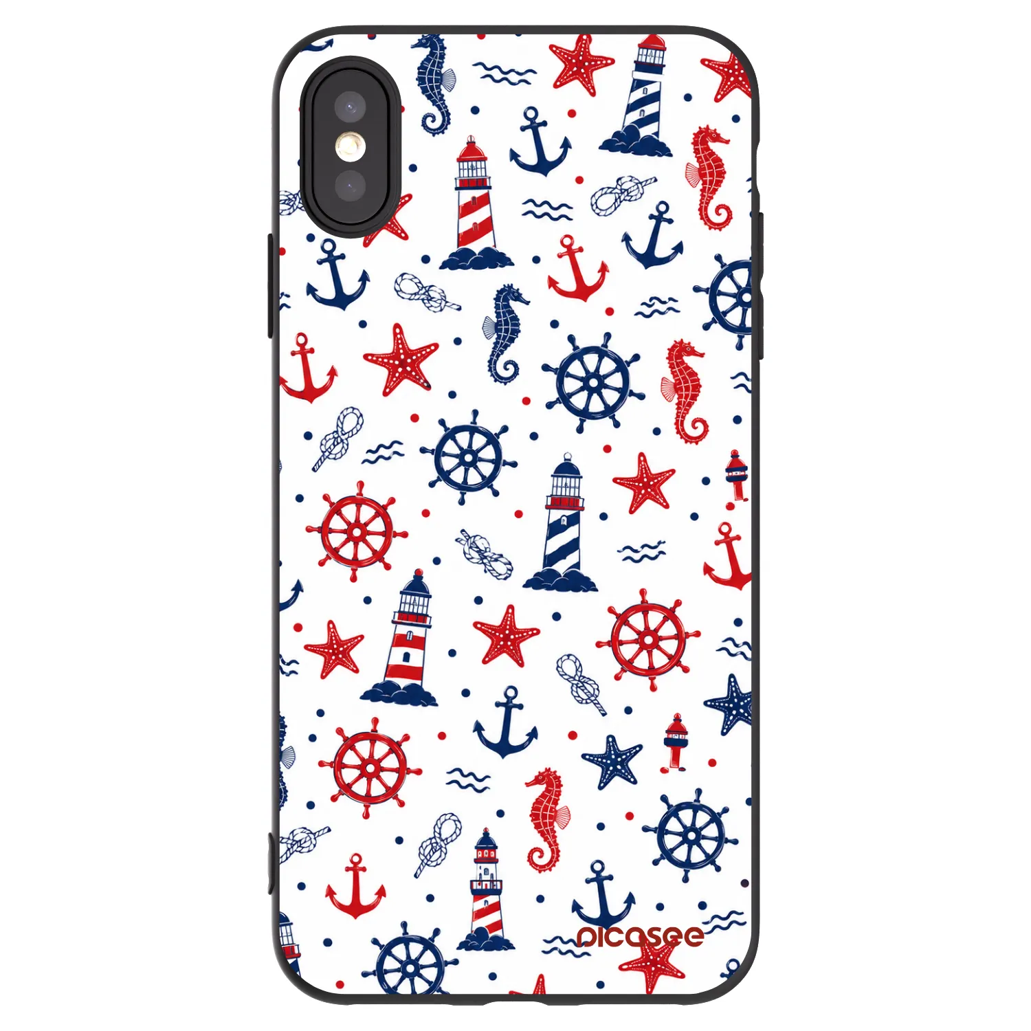 Picasee silikonski črni ovitek za Apple iPhone XS Max - Sailor Vibes