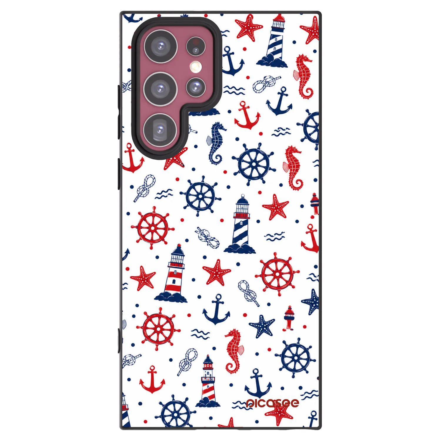 Picasee silikonski črni ovitek za Samsung Galaxy S22 Ultra 5G - Sailor Vibes