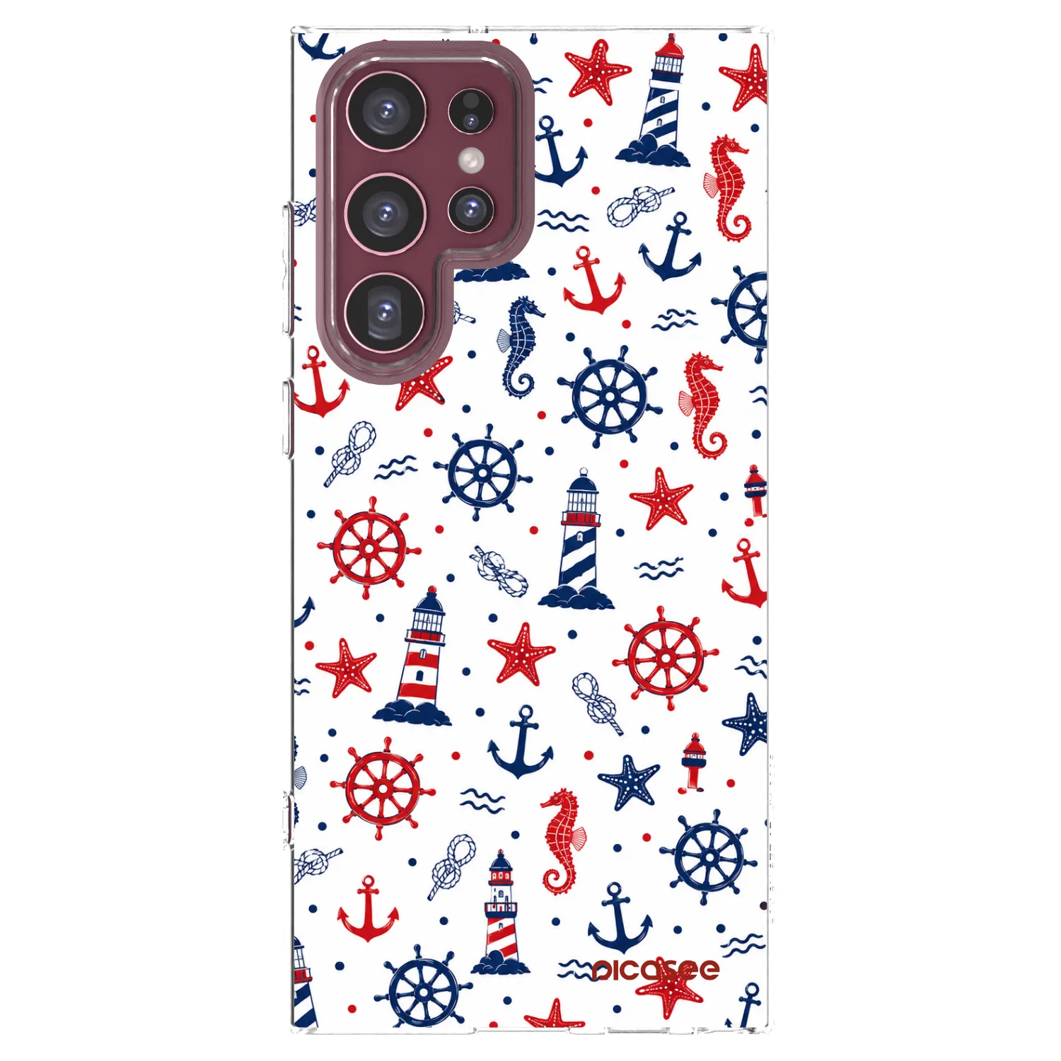 Picasee silikonski prozorni ovitek za Samsung Galaxy S22 Ultra 5G - Sailor Vibes
