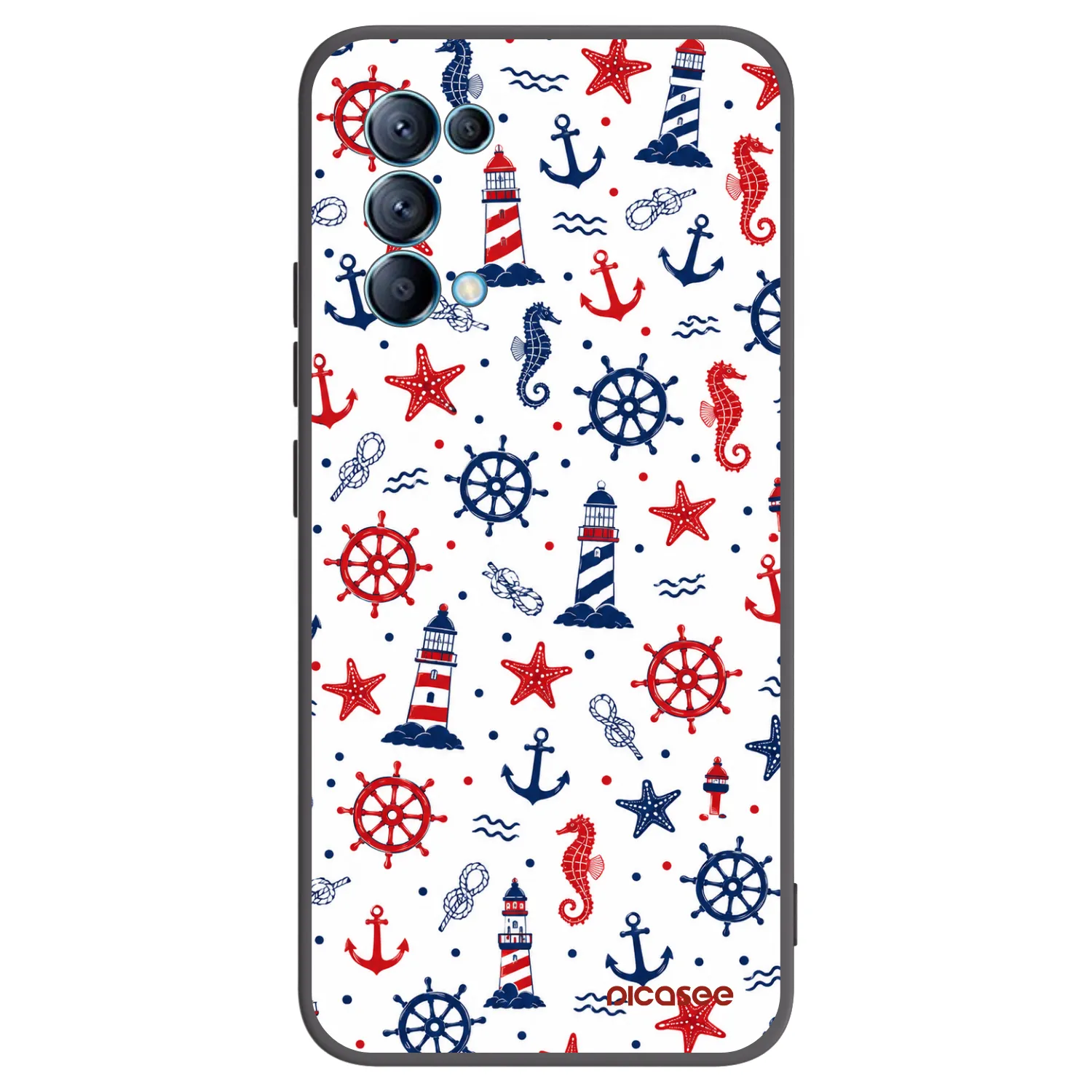 Picasee silikonski črni ovitek za OPPO A16s - Sailor Vibes