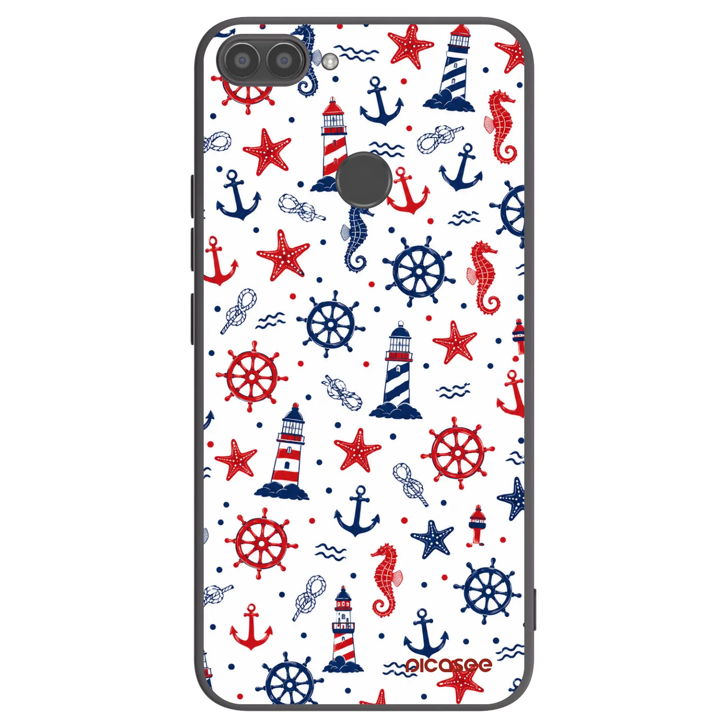 Picasee silikonski črni ovitek za Huawei P Smart - Sailor Vibes