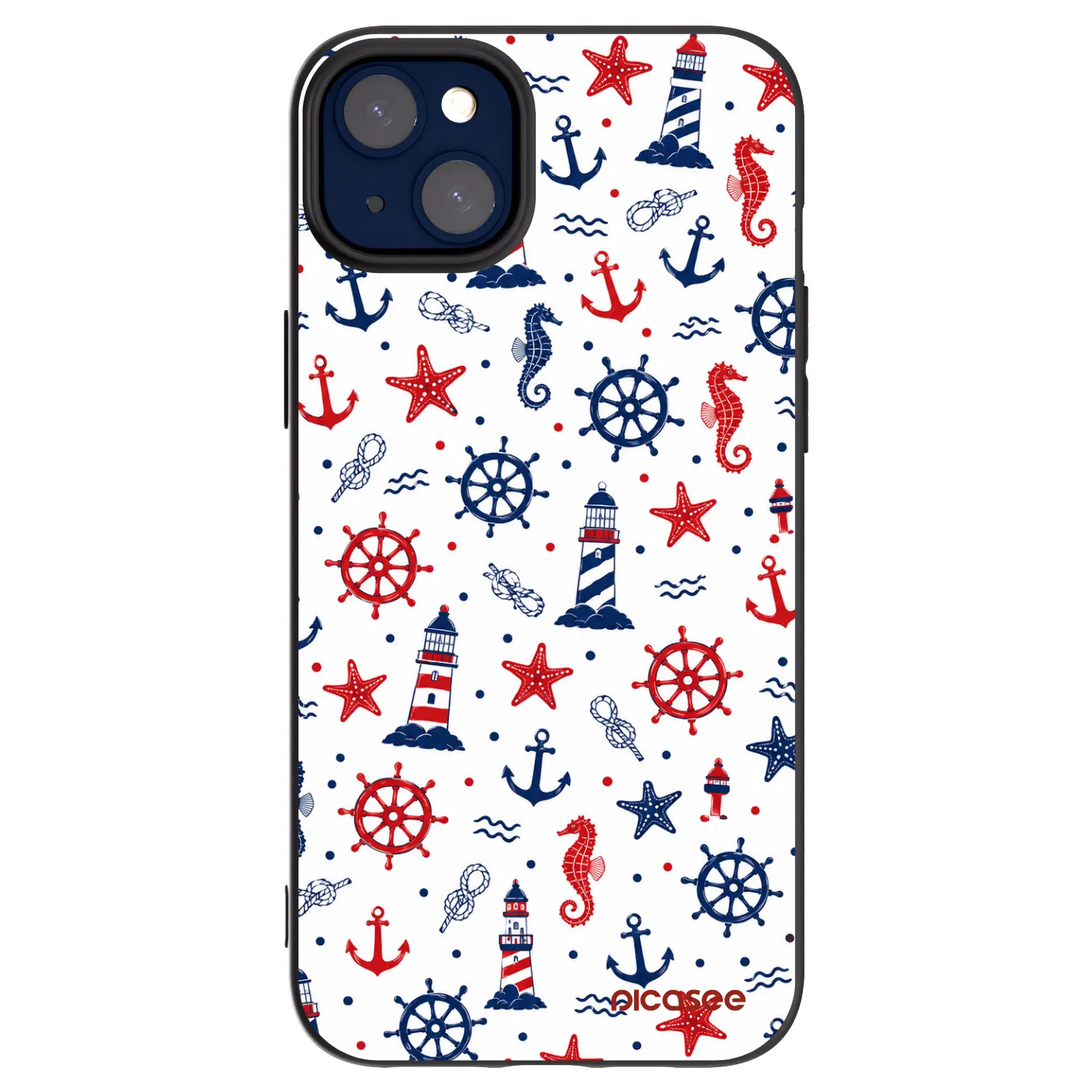 Picasee silikonski črni ovitek za Apple iPhone 14 Plus - Sailor Vibes