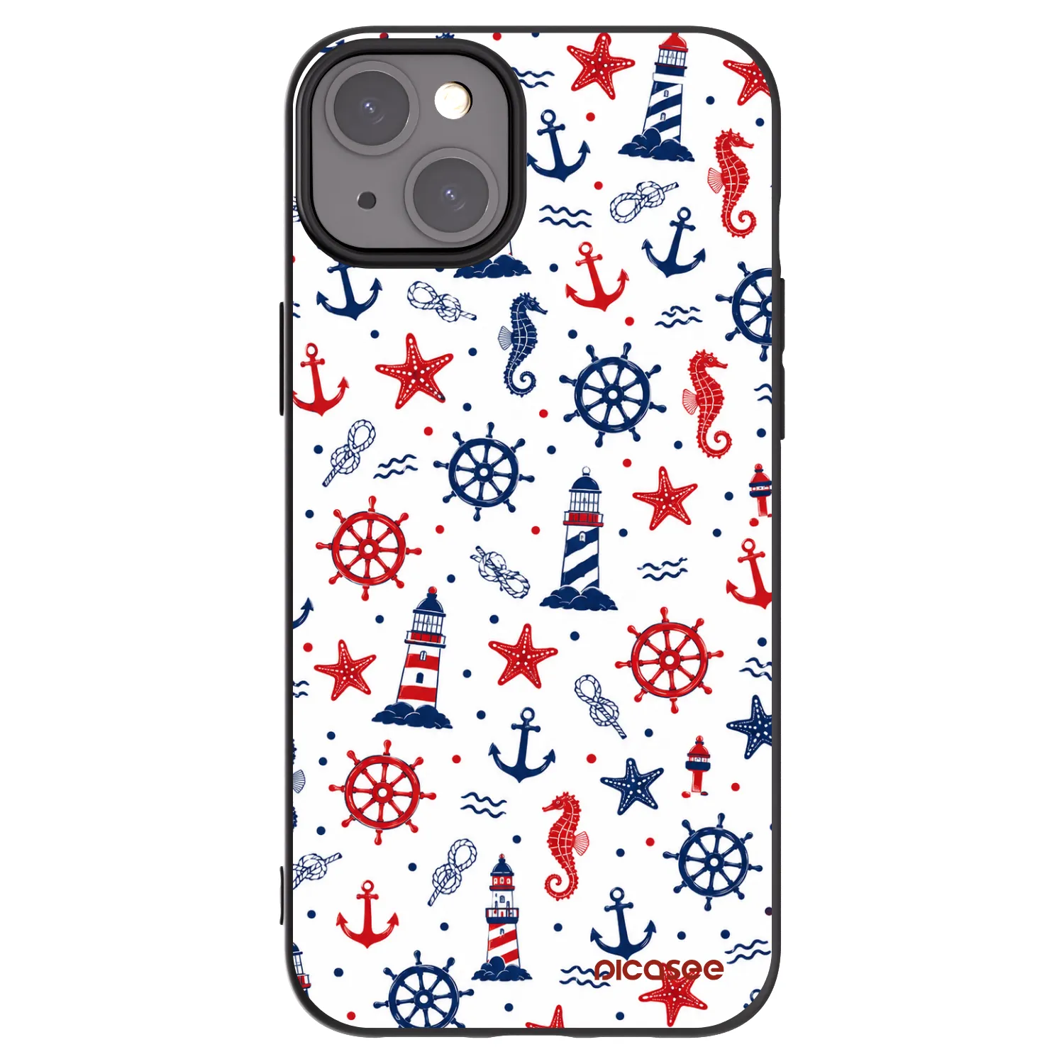 Picasee silikonski črni ovitek za Apple iPhone 15 Plus - Sailor Vibes