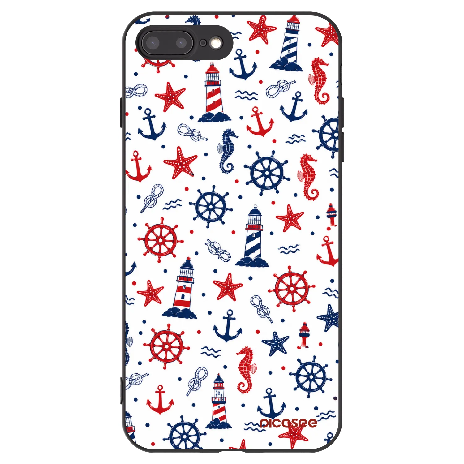 Picasee silikonski črni ovitek za Apple iPhone 7 Plus - Sailor Vibes