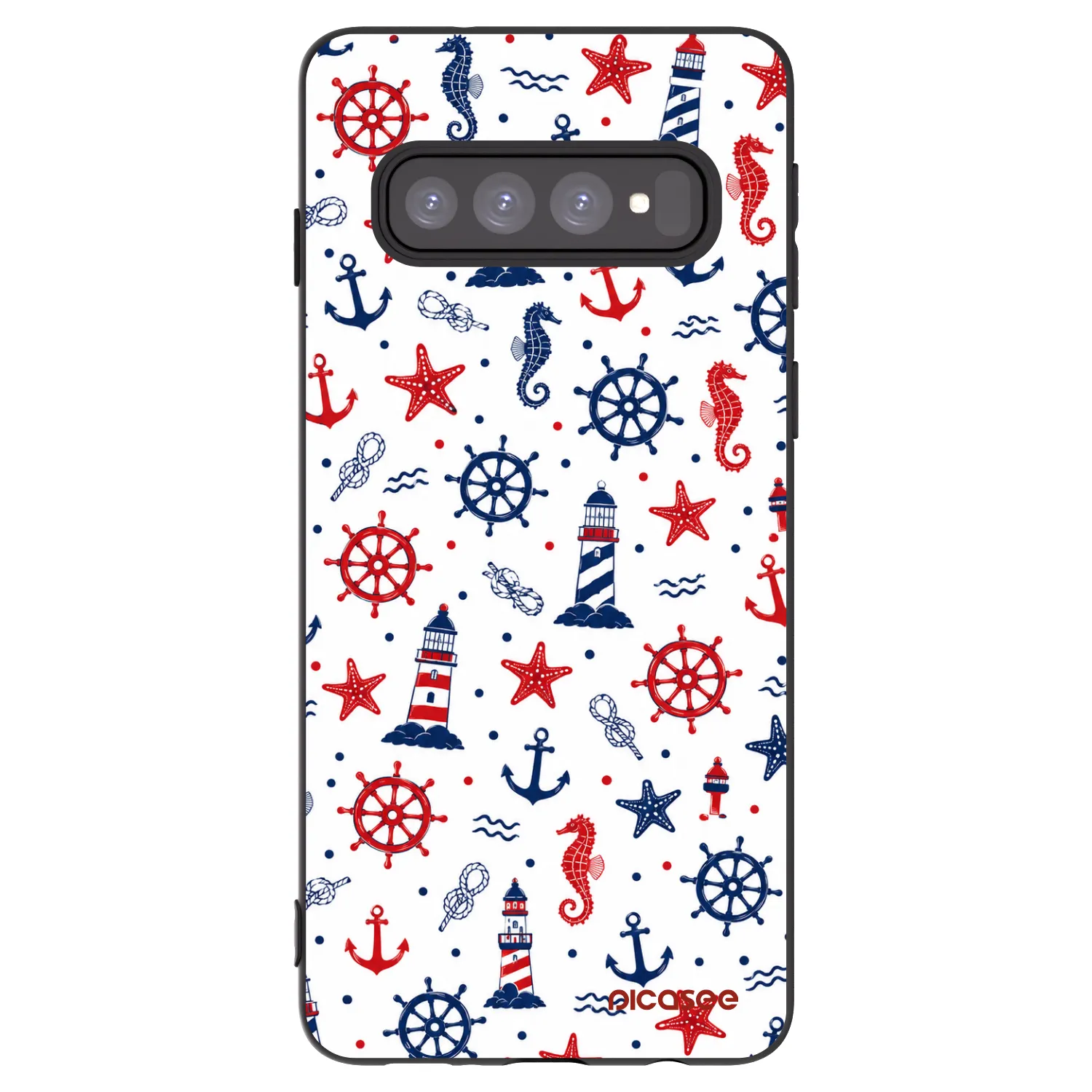 Picasee silikonski črni ovitek za Samsung Galaxy S10 G973 - Sailor Vibes