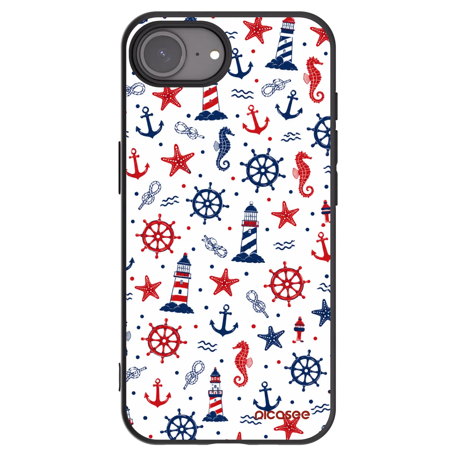 Picasee silikonski črni ovitek za Apple iPhone 17e - Sailor Vibes