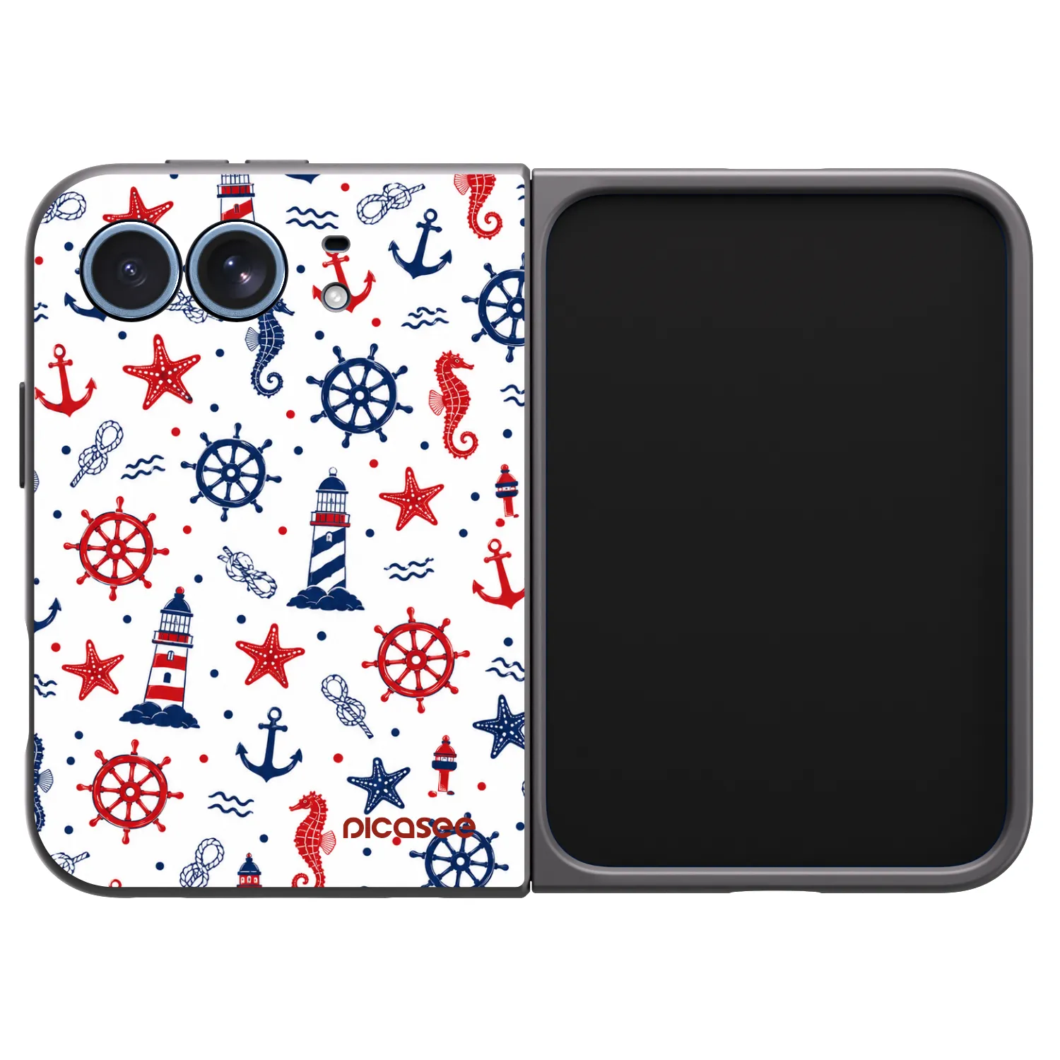 Picasee silikonski črni ovitek za Apple iPhone Duo - Sailor Vibes