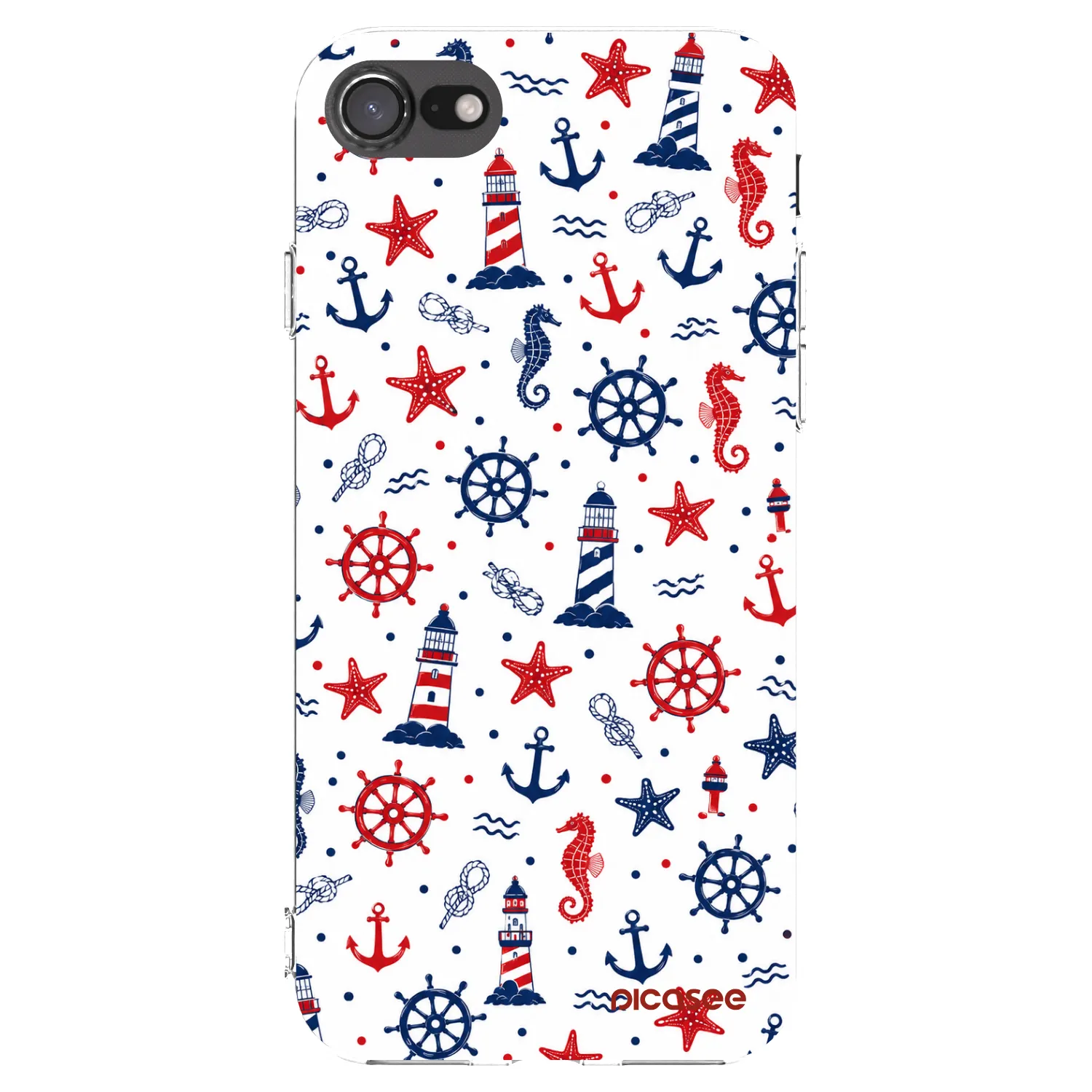 Picasee silikonski prozorni ovitek za Apple iPhone 8 - Sailor Vibes