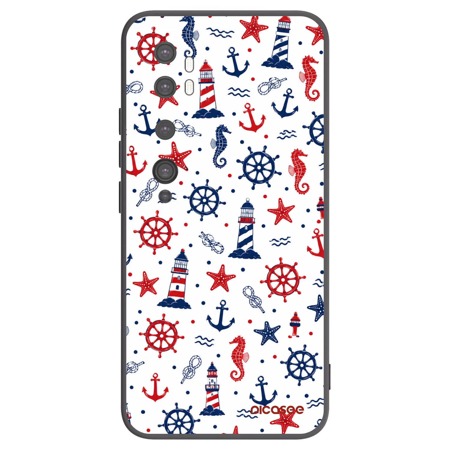 Picasee silikonski črni ovitek za Xiaomi Mi Note 10 (Pro) - Sailor Vibes